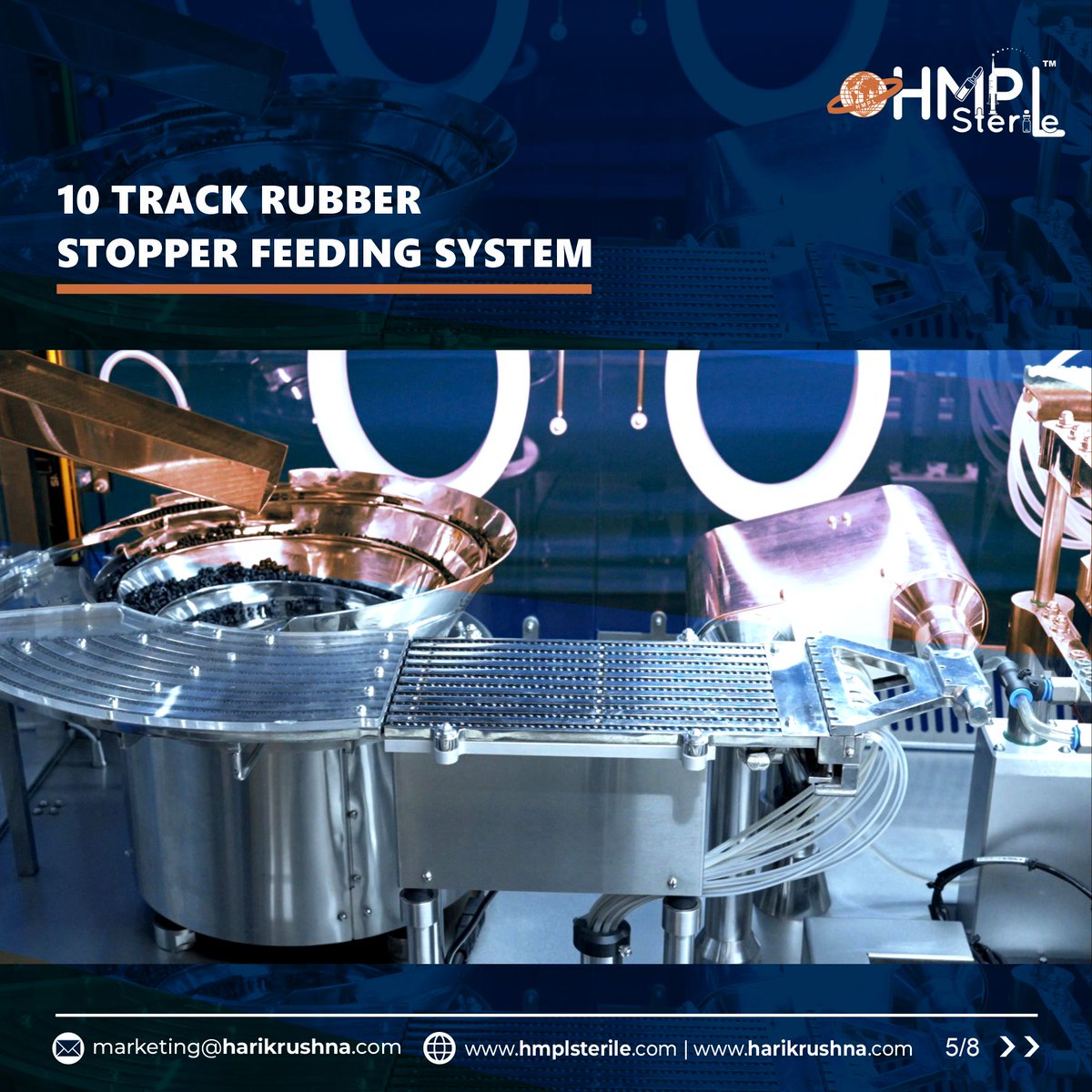 hmplgroup's tweet photo. 10-Head Robotic Filling and Closing System for Nested Pre-Filled Syringes, Cartridges &amp; Vials 
https://t.co/iOfPyQ6hSZ 
#AsepticFillingMastery #SterilePharmaSolutions #PharmaPrecision #PharmaceuticalPackaging #SterilePackaging #PharmaAutomation #HarikrushnaMachines #HMPLSterile https://t.co/jsOXZF6GnL