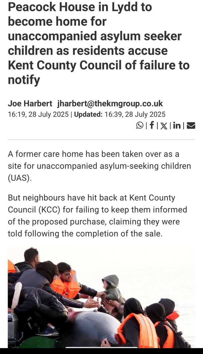TheFeralWitchy's tweet image. 🚨 TINY KENT TOWN LYDD🚨 

Just 6,500 residents... where an old care home is being FORCED to house ALL the migrant minors flooding into Britain 🤬 no vote, no say, no appeals! 

They’re told these kids are “minimal risk”.……TWO cases from this weekend alone! Both involving