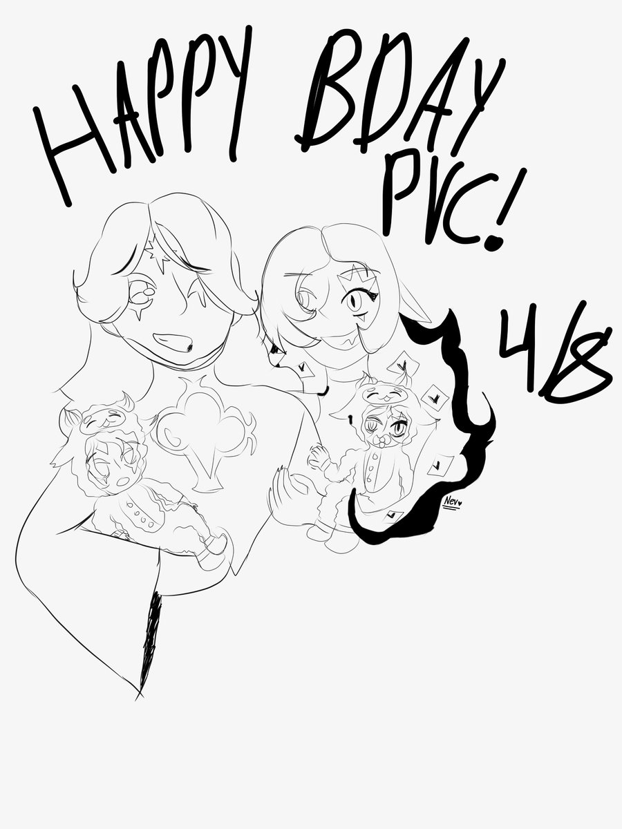 KittyE120420's tweet photo. Happy late birthday PV! I might color it...and this is super sloppy but...uh...SDVN babies in cream sheep onesies anyone?? https://t.co/vP8EwD9qDq