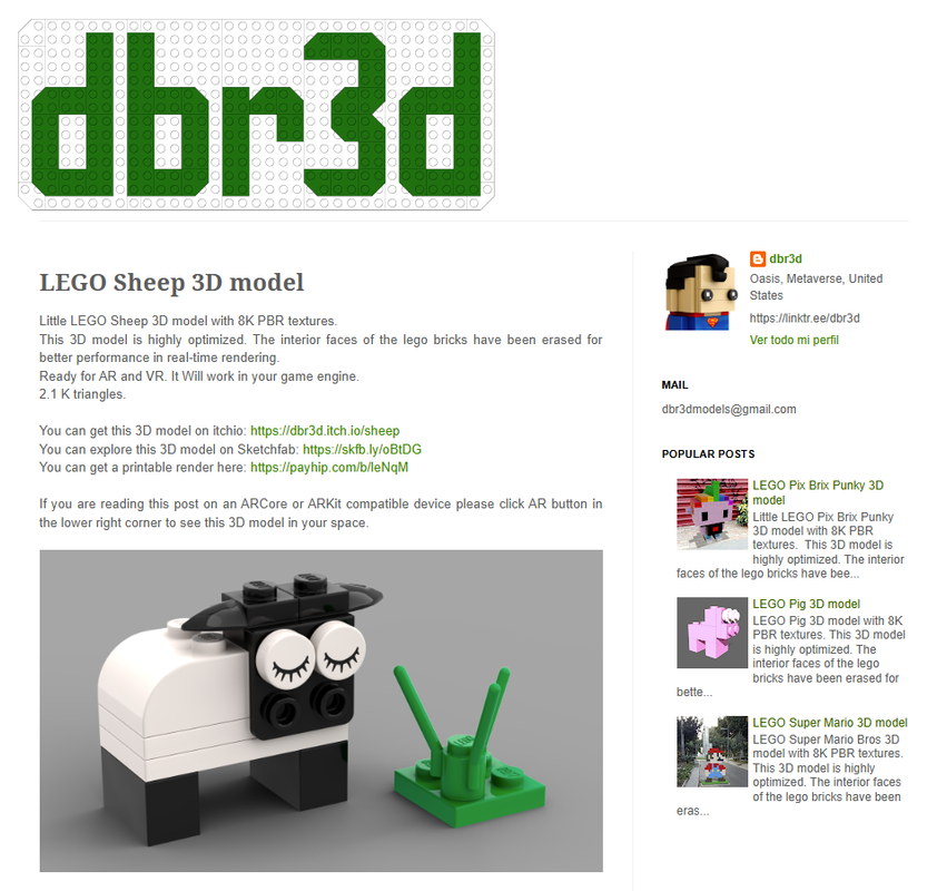 voxel_pacman's tweet image. Enhance your projects with our 3D Sheep model! High-quality, optimized, and ready to use. Available now on itchio. Get it now!
dbr3d.blogspot.com/2022/12/lego-s…

#3DModel #GameDev #VR #AR #itchio #dbr3d