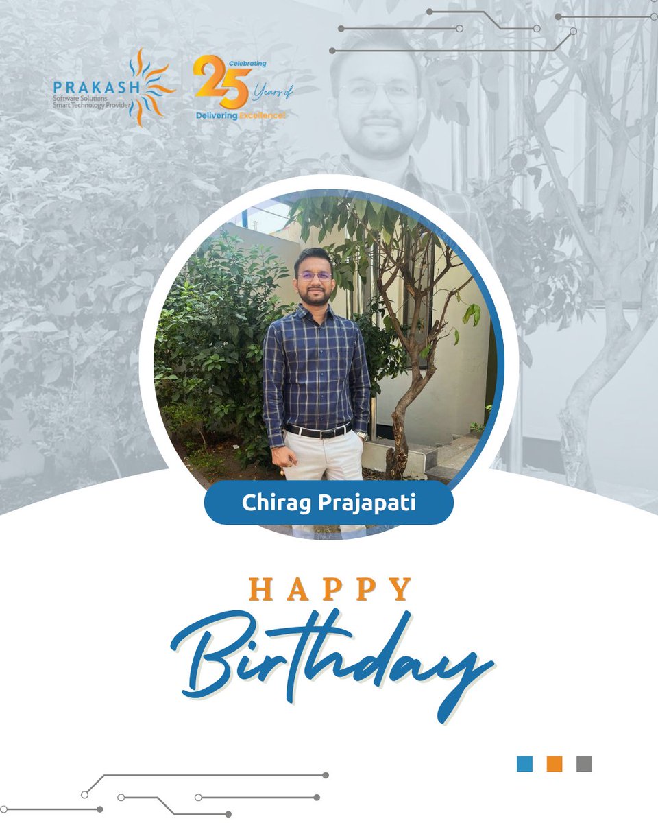 PrakashSoftware's tweet image. Dear Chirag,

Happy Birthday Chirag! Your dedication and hard work are truly appreciated. Wishing you a fantastic day filled with joy and celebration!

Birthday greetings from PSSPL Family!

#happybirthday #birthday #prakashsoftware #birthdaywishes