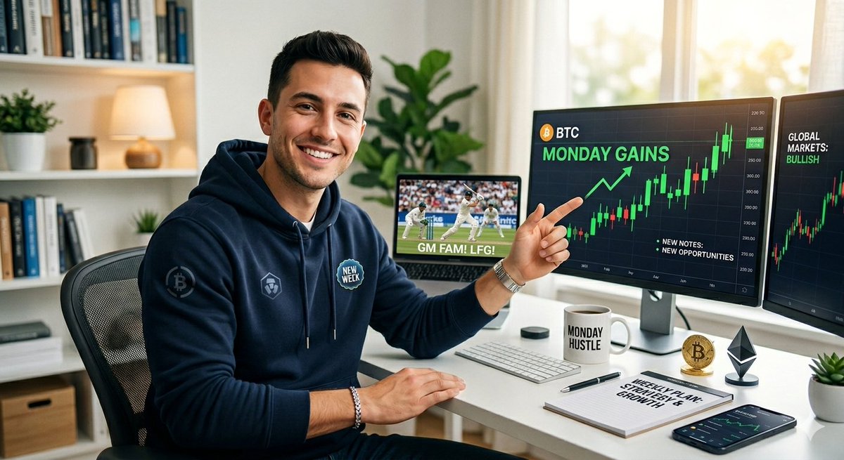 New week, new goals! 📈 Just like a perfectly timed cover drive, success in the crypto markets is all about patience, precision, and waiting for the right delivery. Whether you’re charting the next big move or catching the highlights of the match, remember that consistency is
