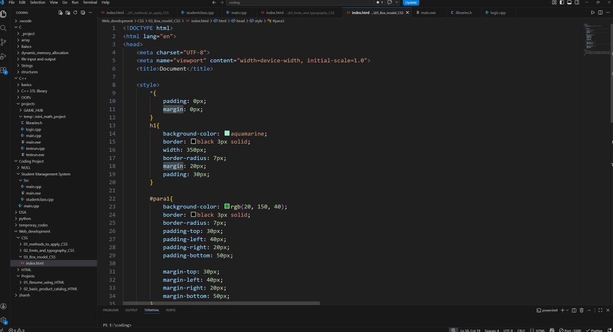 Priyanshu_1244's tweet image. Day 80: Solved Minimum Distance Between Two Nodes.
Worked with margin, padding, border—understood the CSS box model.
Back to steady progress.
#DSA #CSS #WebDev #Consistency