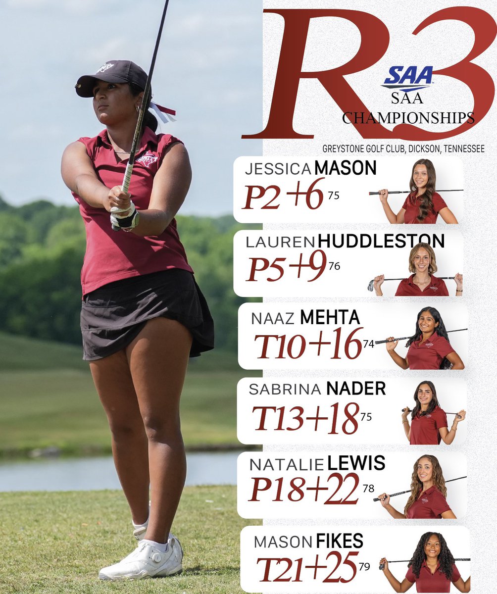 TrinityUGolf's tweet photo. The Women finished 2nd at the @saa_sports Championship. Congratulations to Jessica Mason, Lauren Huddleston and Naaz Mehta for placing in the top 10! https://t.co/eeyLTy7Rce