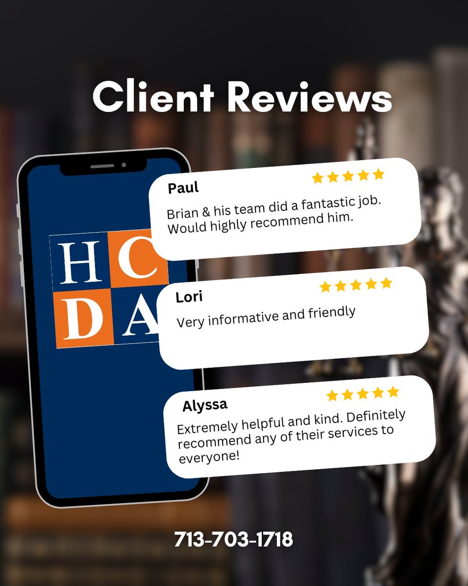 HCDAPLLC's tweet image. Thank you to our client for sharing their experience. ⭐
#ClientReview #HoustonCriminalDefense #CriminalDefense #FYP