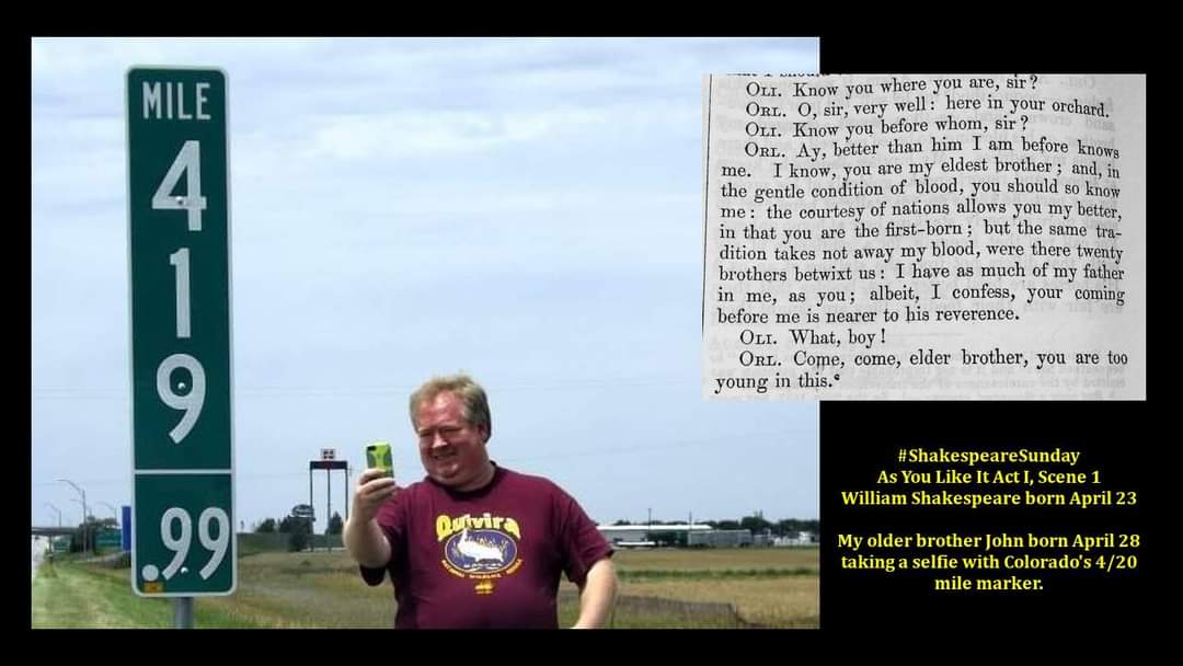 bodhranii_keh's tweet image. ... you are my eldest brother; and, in the gentle condition of blood, you should so know me; the courtesy of nations allows you my better, in that you are the first-born;...

#ShakespeareSunday 
As You Like It [I, 1]

#ShakespearesBirthday April 23 @johnhacker's April 28
