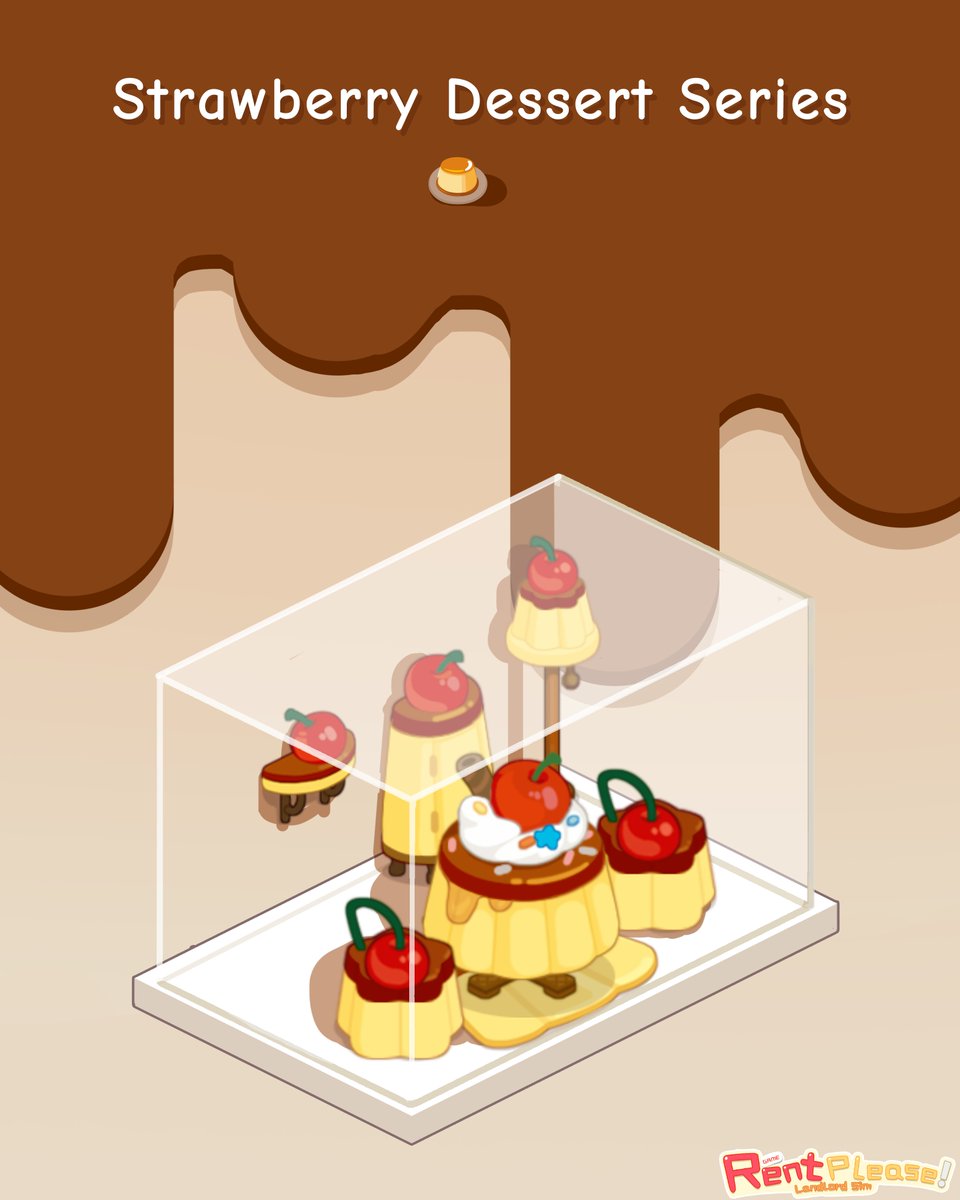 Landlord_Sim's tweet image. When you have the "Dessert Oven," you’ll... 🍰✨
Get four different dessert-themed furniture sets!

🍓 Strawberry Treats
🍋 Lemon Sea Salt
🍮 Caramel Pudding
🥝 Kiwi Cream
Which one is your favorite,  Landlord? 😍
#RentPleaseLandlordSim #MobileGames #dessert #furnitures  #display
