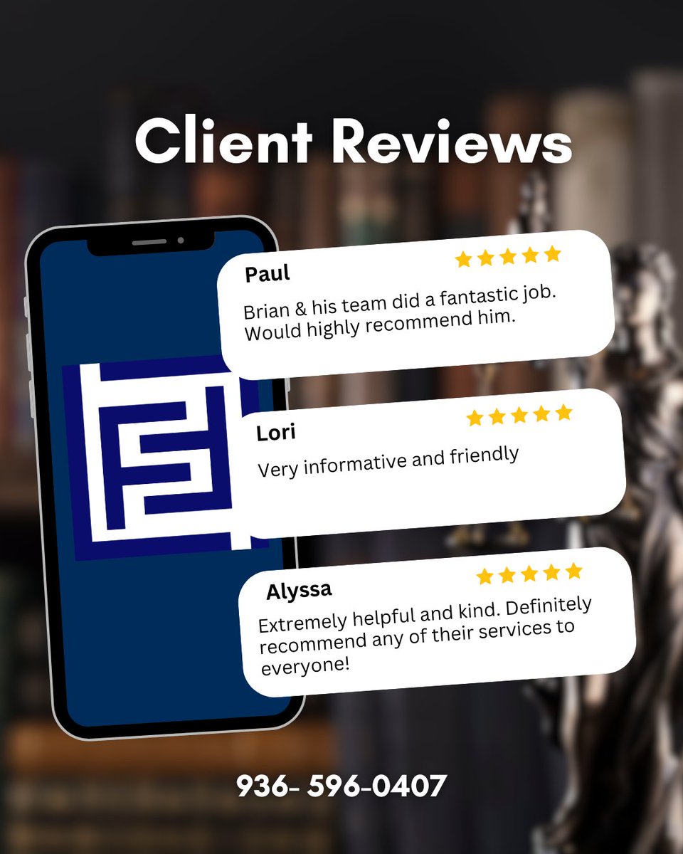 BrianPllc's tweet image. Thank you to our client for sharing their experience. ⭐
#ClientReview #HoustonCriminalDefense #CriminalDefense #FYP