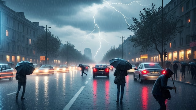 CNBC_Awaaz's tweet image. Heavy Rain Alert, Weather Updates LIVE: अगले 12 घंटे में यू-टर्न लेगा मौसम, 12 राज्यों में आंधी, बिजली और बारिश का ट्रिपल अटैक! hindi.cnbctv18.com/agriculture/he… 
#heavyrain #weatheralert #weatherupdate