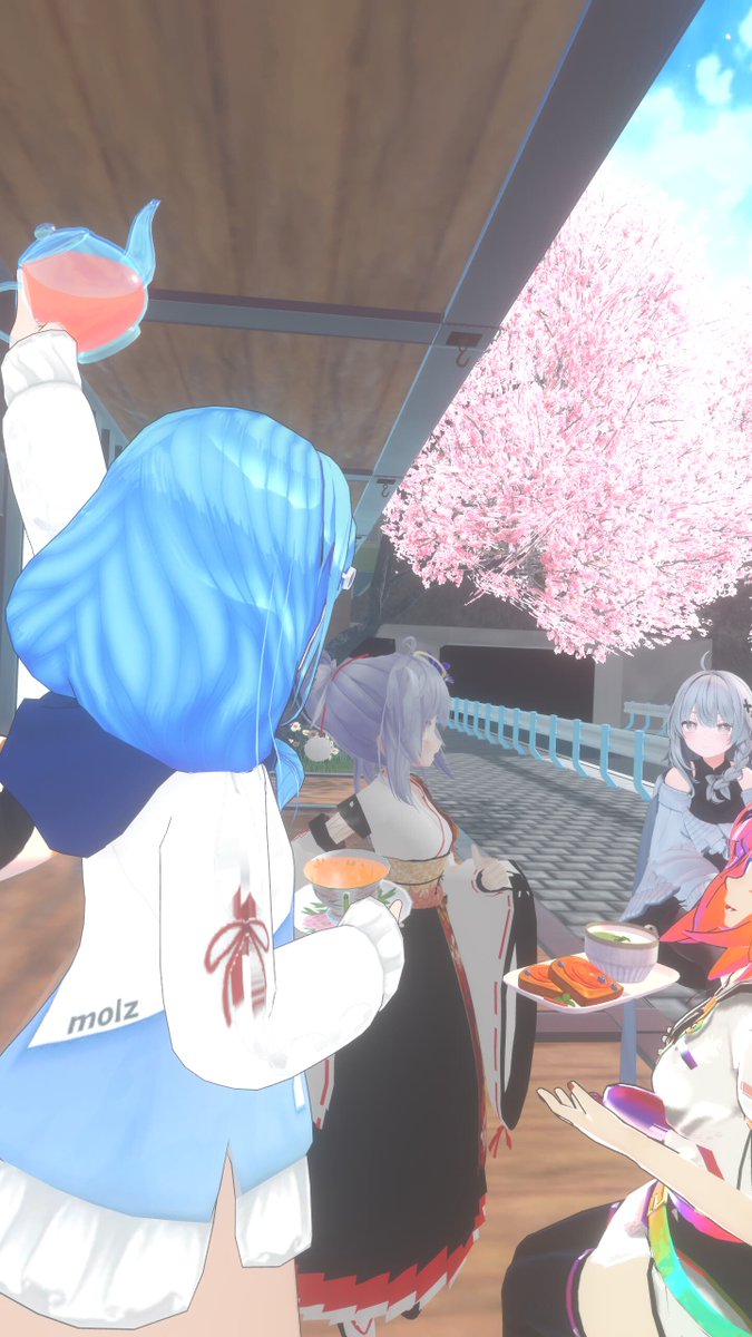 ・見下ろす桜。いろいろできる見事な設計になってますね
・これはまた別の桜ワールド。桜と海がテーマとか
・実際あったら人が押し寄せるわこれ。道路通ってるもの
・お茶で盛り上がってるみたいな画が。
ということで今回もいろいろ行きましたよと