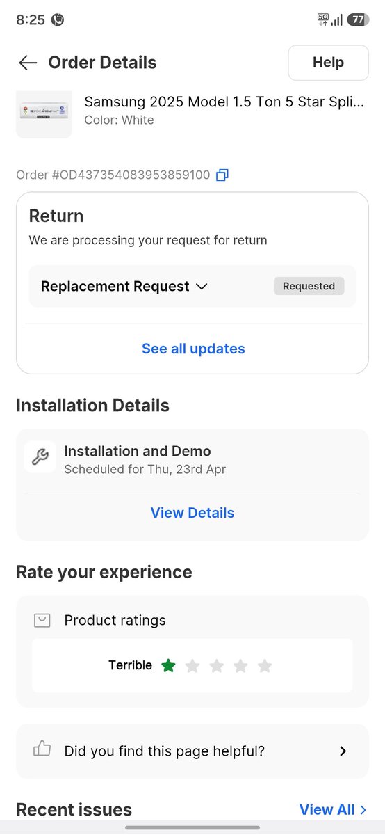 PARTHPATEL7634's tweet image. Don't trust @Flipkart! They delivered a damaged and incomplete AC unit.

@flipkartsupport is even lying about trying to call me - I haven't received any calls or missed calls from @flipkartsupport.

#Flipkart #Delivery #Damage #Support #Fakekart

@_Kalyan_K
@jagograhakjago