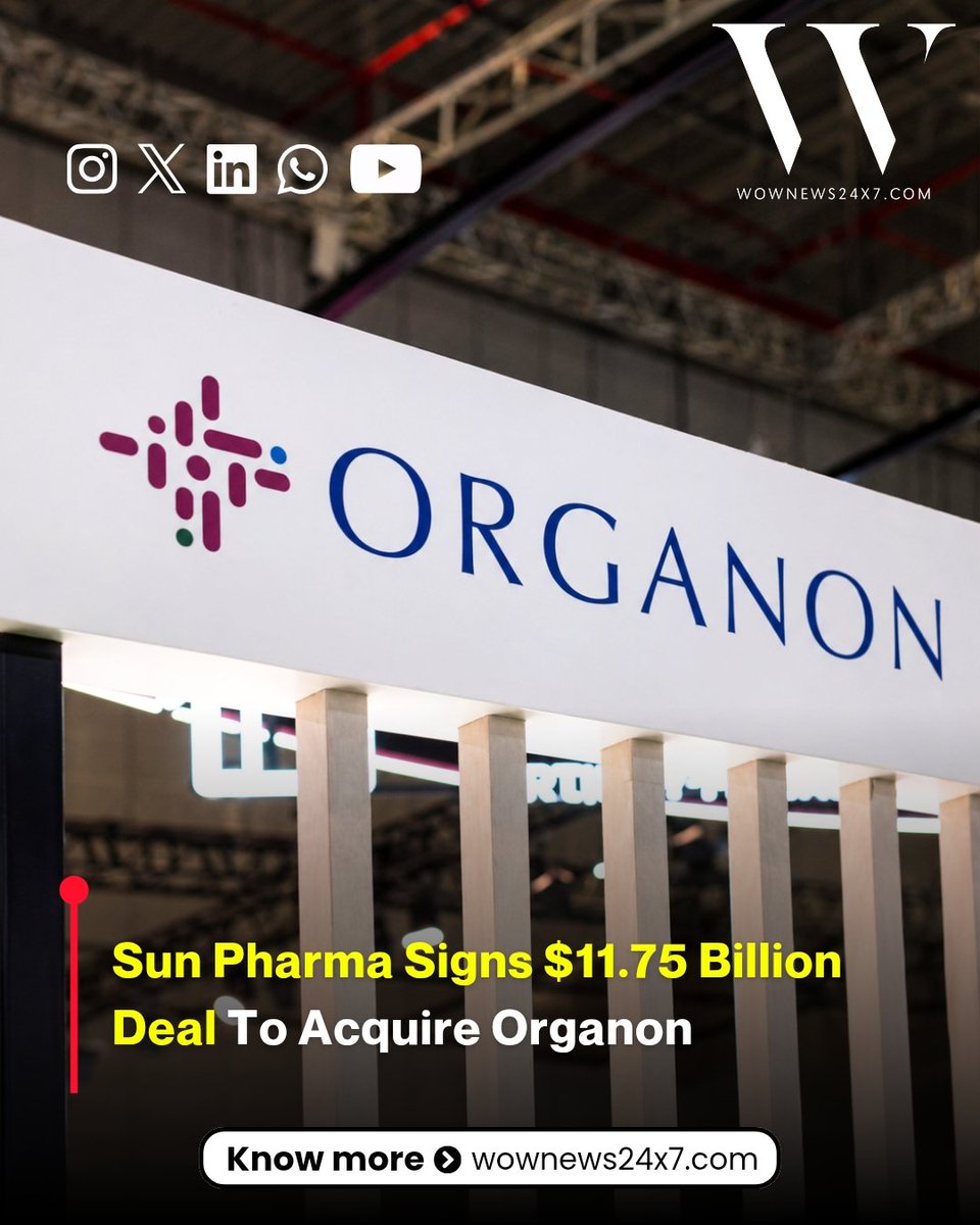 wownews24x7's tweet image. 💊 Sun Pharma Moves To Acquire Organon In Major Global Deal

A high-value acquisition agreement highlights a strategic expansion push in the global pharma market.

🔗Full Update:
wownews24x7.com/sun-pharma-sig…

#wownews24x7 #PharmaSector #Mergers #HealthcareSector #SunPharma @OrganonLLC
