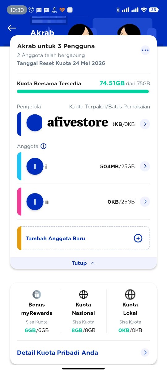 AFIVESTORE2|KUOTA PAKET AKRAB |CV PULSA XL AXIS tweet media