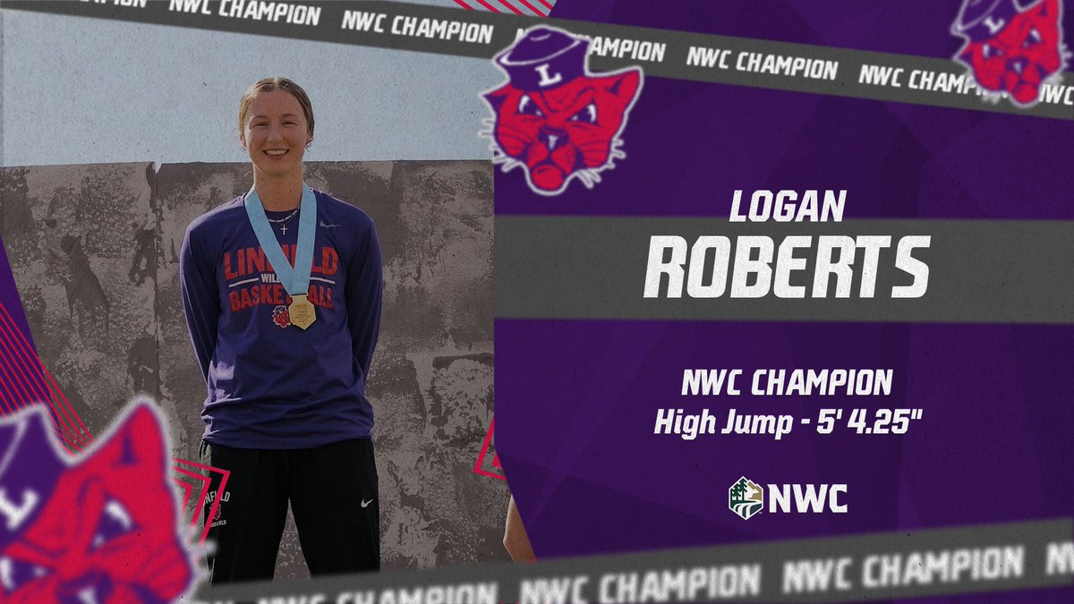 linfieldsports's tweet photo. High Jump CHAMP🏆
Logan Roberts claimed the Northwest Conference High Jump crown after a leap of 5' 4.25", winning in a jump-off!
#RollCats | #D3track | #NWCtrack
@LinfieldXCTF https://t.co/nXboLMVcSQ