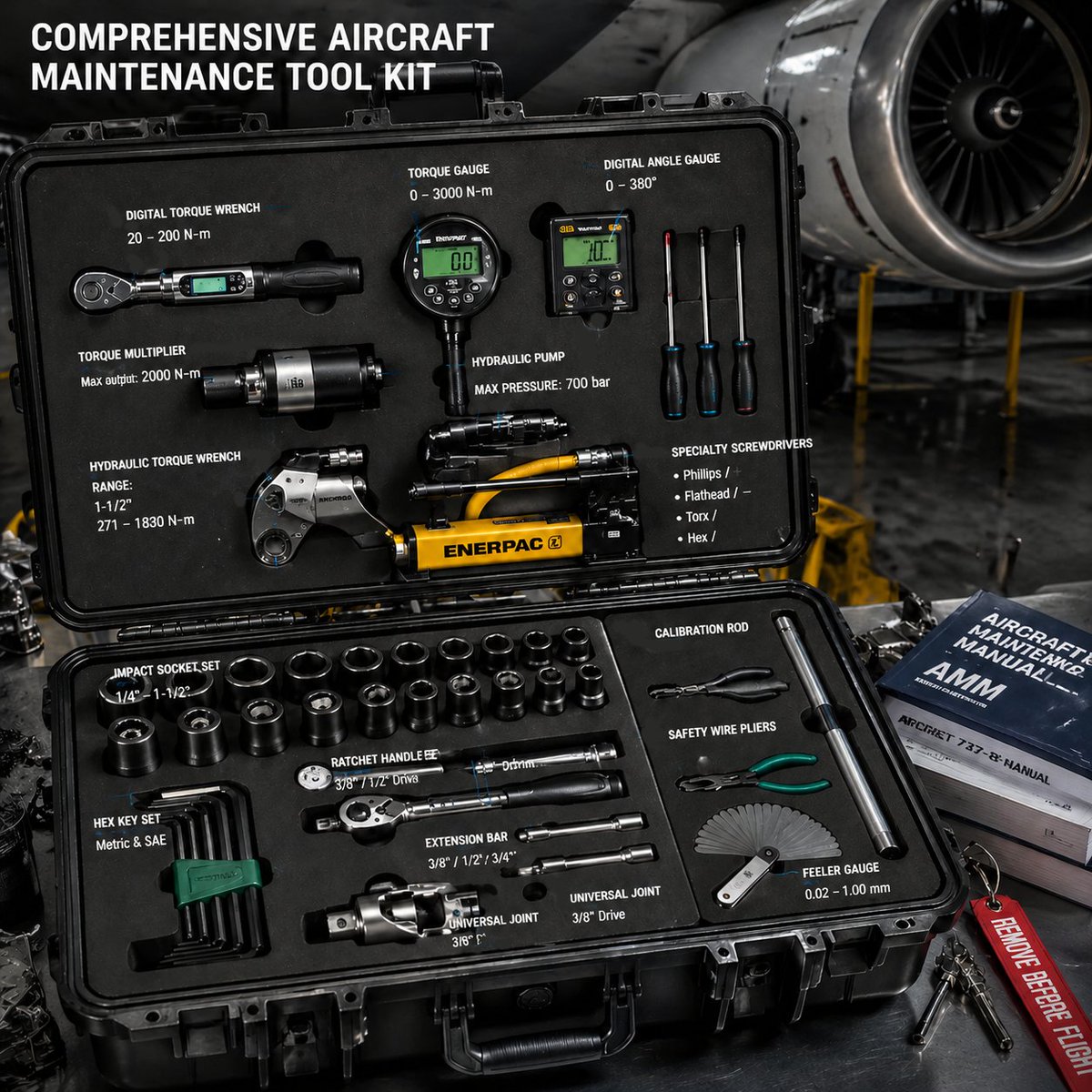 JunxunAviation's tweet image. A complete maintenance toolkit—sufficient to resolve any issue in aviation maintenance. 
What is the most complex tool you’ve ever used? 🔧🔩 #AviationTools #PrecisionTools #AviationMaintenance #JunxunAviation