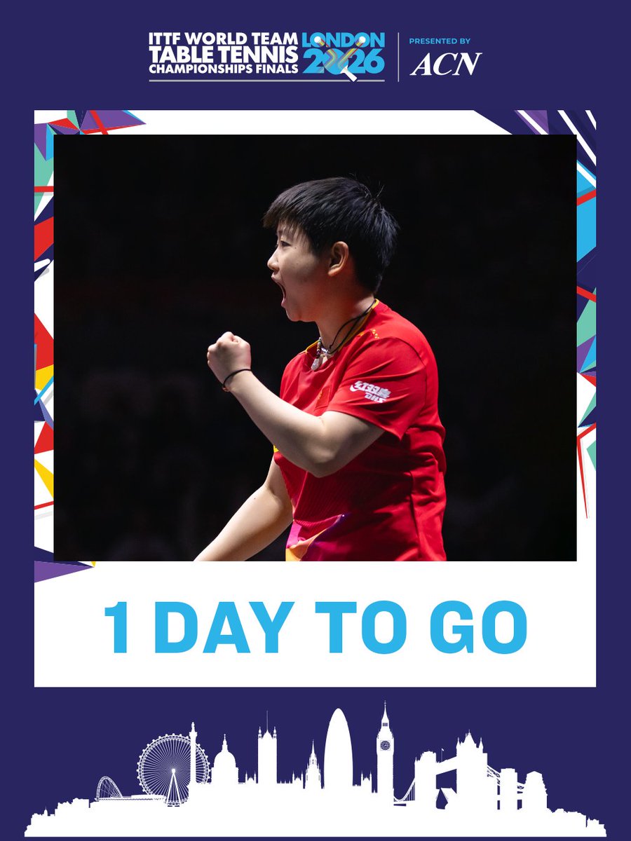 WTTGlobal's tweet image. D-1: the wait ends 🏁

Top of the draw, top of the game! Sun Yingsha and the No.1 Women’s Team Seeds are ready for battle at #ITTFWorld2026! Are you? 🤨🫵

Don’t wait - lock in your tickets today!🎟️

#TableTennis #100YearsofTableTennis
