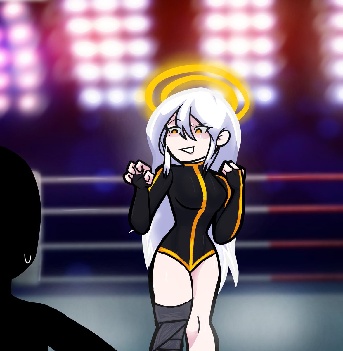 _VMurJk143x's tweet photo. Shiro : “Hah! You? Fighting me? You never heard from other people?…In THIS ring… I AM the strongest!..”
#rhythmicrevolution 
#humanimposter 
🥊🤍 ( she’s breaking the rule and would be out in a second ) https://t.co/ZDty9kpIqN