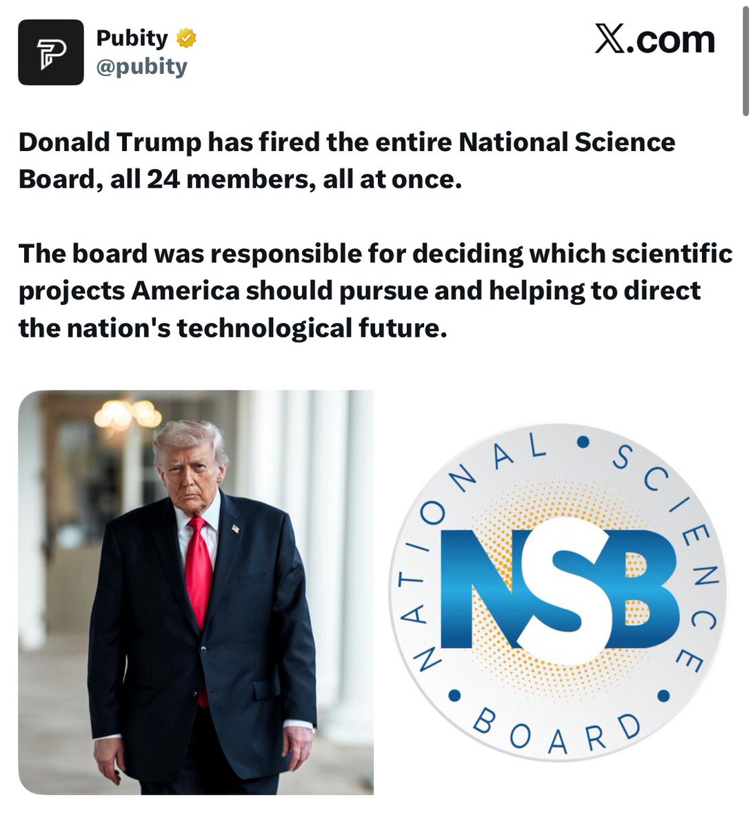 deepgreendesign's tweet image. What is the reason #Donny fired America’s National Science Board?

#SciComm