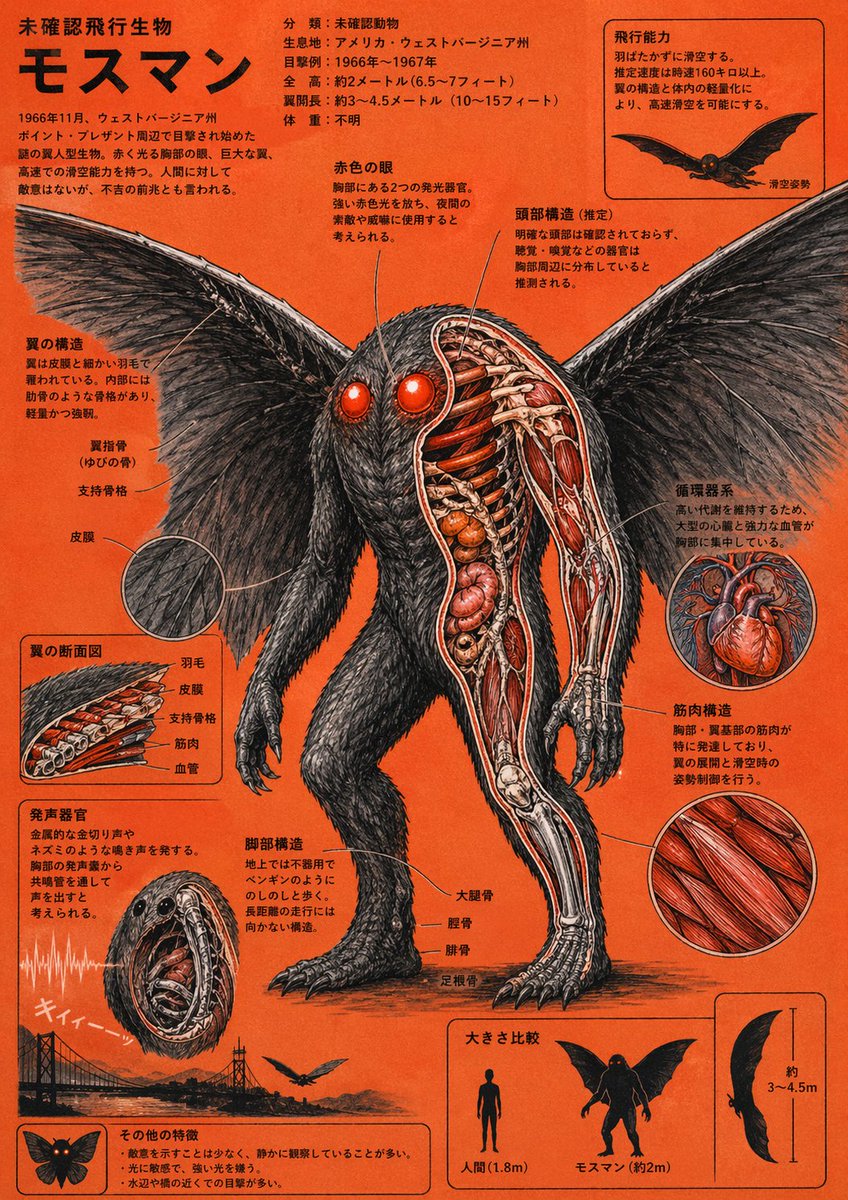 AndrewMamo's tweet photo. Cryptid anatomy #highstrangeness #cryptids #uap https://t.co/Wijx8AajGC
