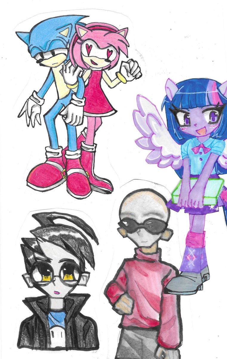 Fanarts i drew in 2021-2022 :D
#twilightsparkle #sonamy #dibmembrane #nigeluno #codenamekidsnextdoor #sonicthehedgehog #mlp #invaderzim