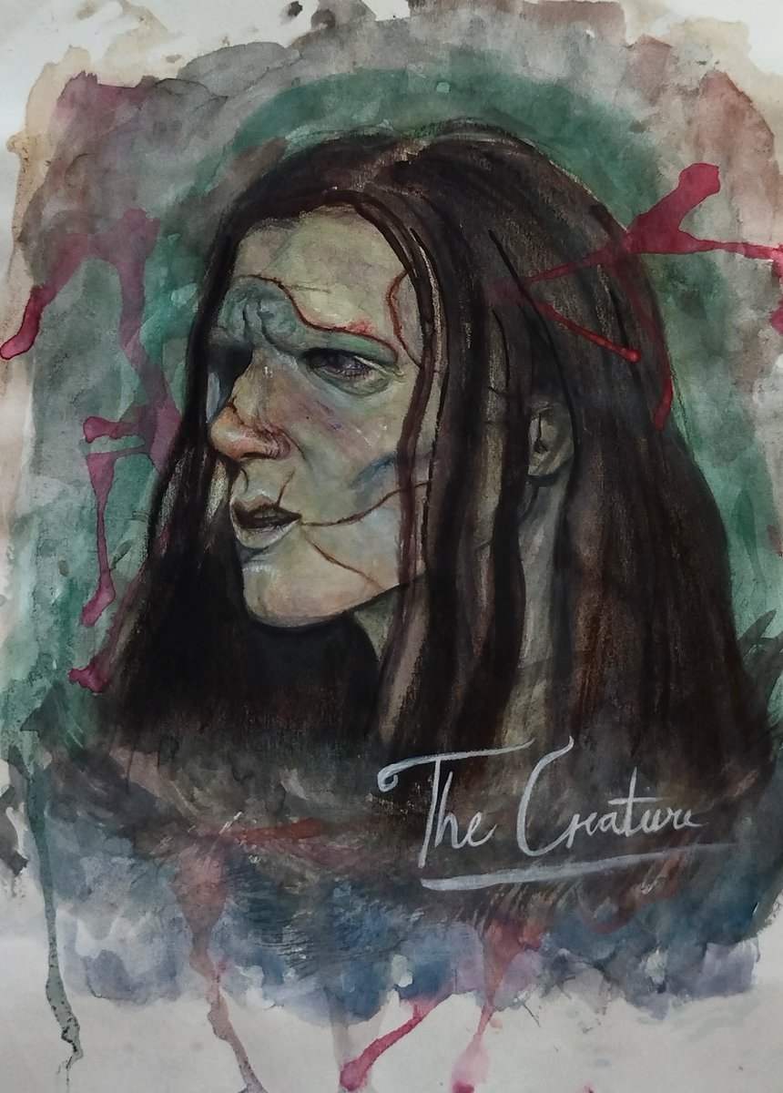 "You gave me life unwanted. I give it back to you. You thought me a monster. Now I return the favor."  

#frankenstein #thecreature #watercolour