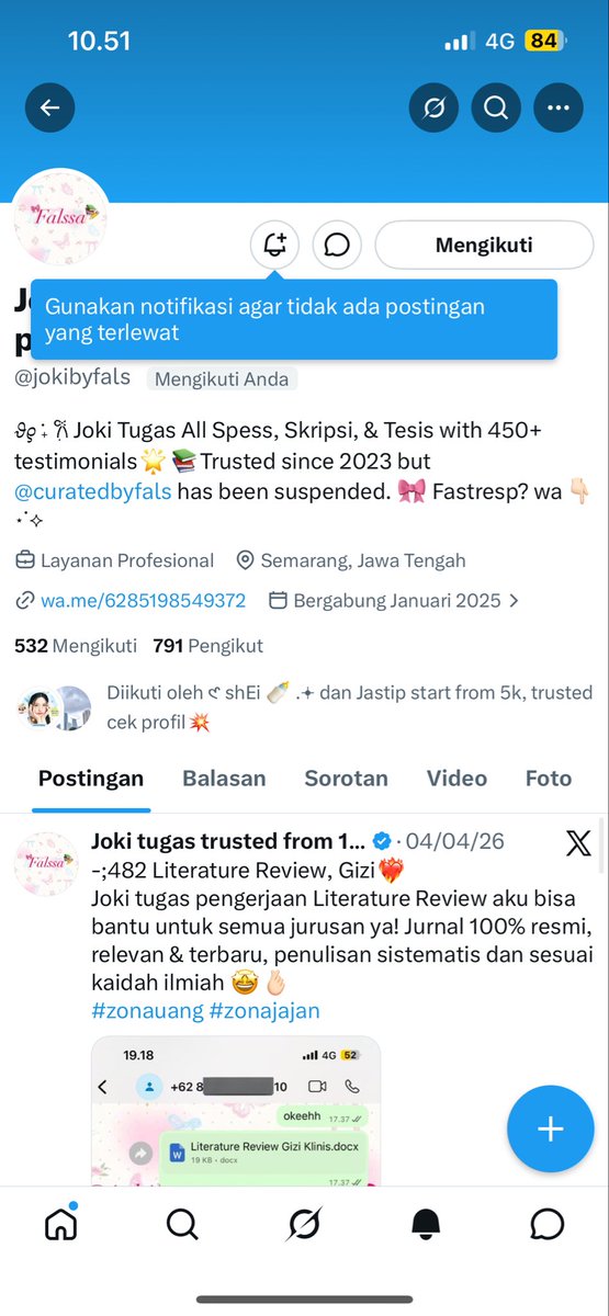 JOKI TUGAS TRUSTED SINCE 2023 | CEK PROFIL🫶🏻✨ tweet media