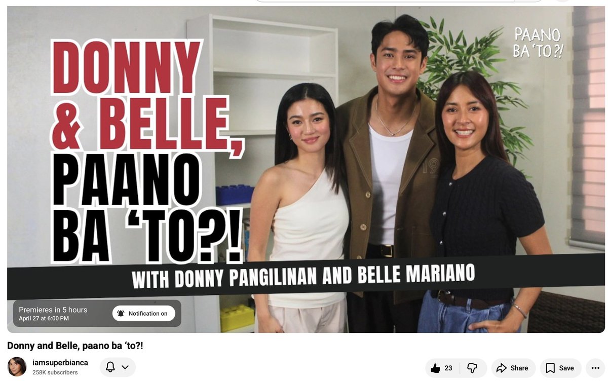 Mark your clocks! Donny and Belle are teaming up for their first-ever joint appearance on Paano Ba ’To? Don’t miss it!

youtu.be/CxZXNORPVtU

#DonBelle 
#TayoSaWakas