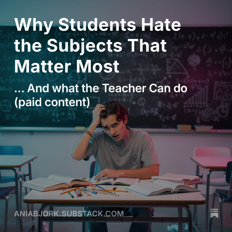 Why Students Hate the Subjects That Matter Most open.substack.com/pub/aniabjork/…