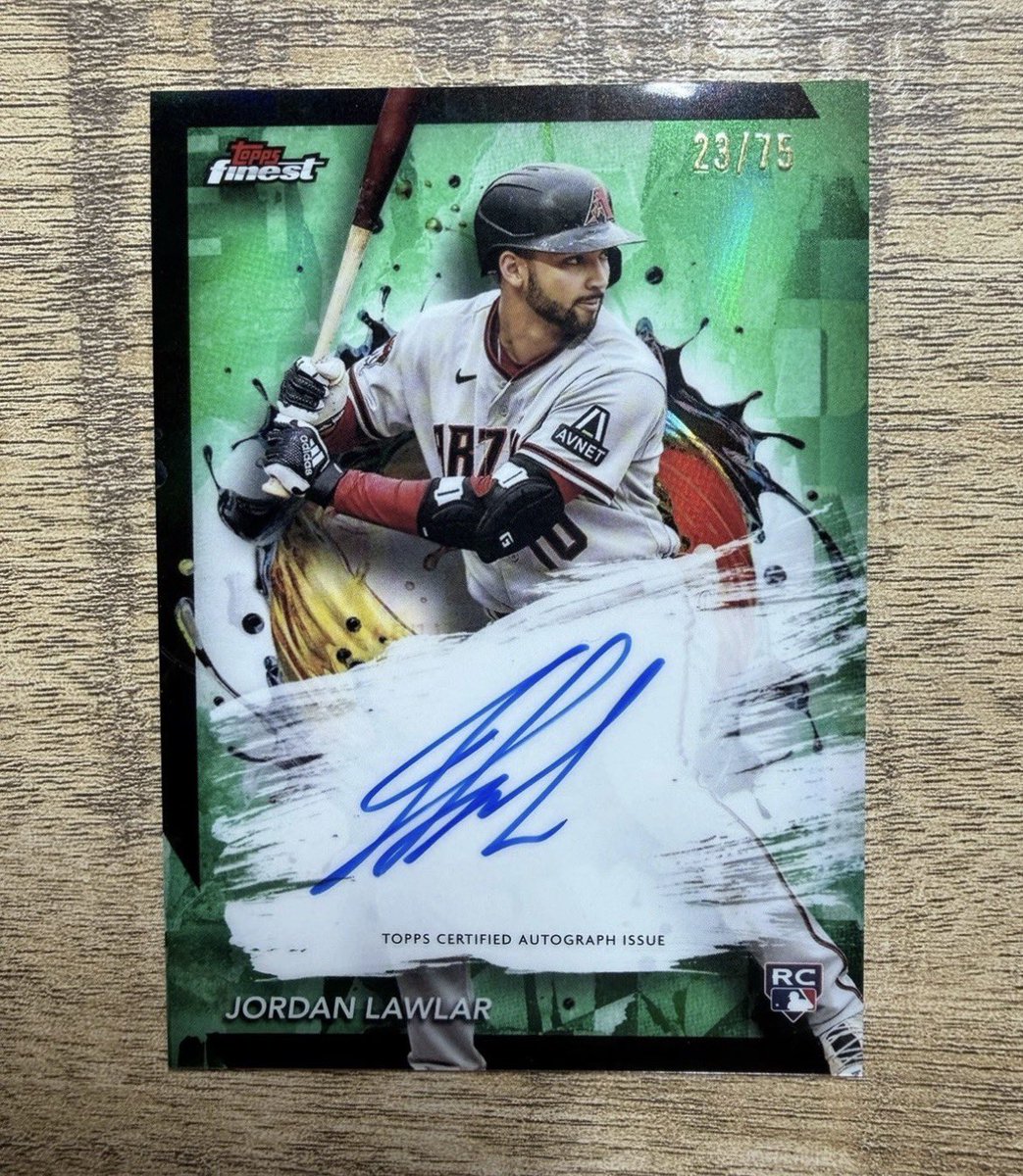Bishphat's tweet photo. Check out Topps 2024 Finest Jordan Lawlar FA-JL Diamondbacks Green Refractor RC Auto /75 https://t.co/BwDDYa2vzN #eBay via @eBay @CardPurchaser https://t.co/v6jRVSyNpr