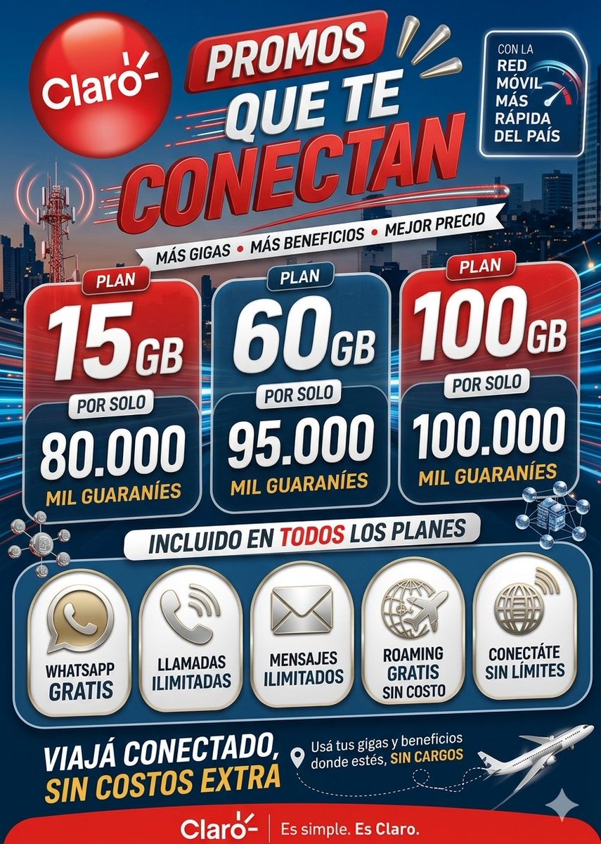 GIOSWALLBELEZA's tweet photo. Si estás buscando más gigas, mayor cobertura y beneficios que realmente sumen a tu día a día, la portabilidad es tu mejor jugada
📱0985 864723 Escribime https://t.co/WWN1qaV1cX