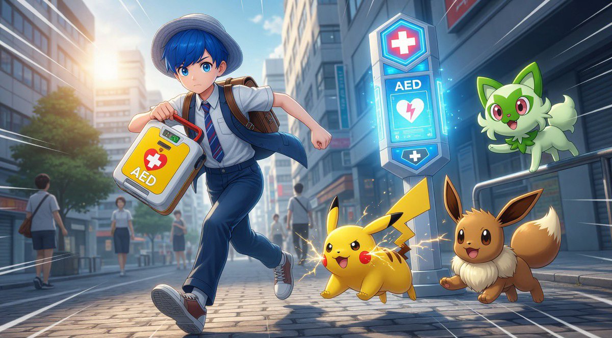 engrosser_Yg3's tweet image. #PokemonGO 
#パーモット
#Pawmot
#日本AED財団
#AED設置場所
#スカーレットバイオレット

パーモットの物語上の特徴が
あまりにもAEDとピッタリで震えた！！
われわれポケモントレーナーもAEDの使い方をひと通り学ばないといけないと思いました
ありがとう😊