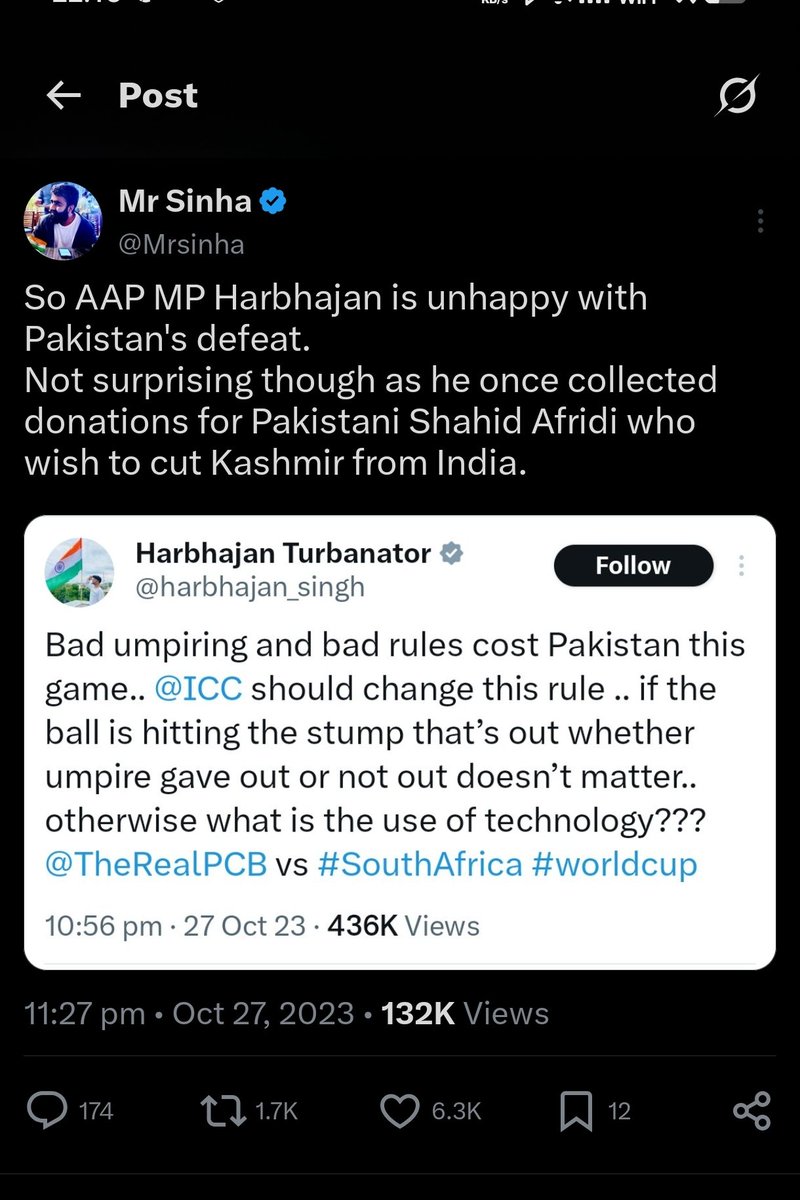 Harsh tweet media