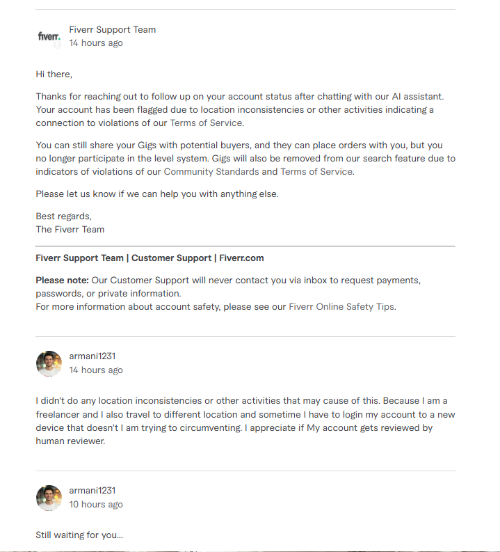 MuhammadSa4044's tweet photo. We still not get any response from team @fiverr and @FiverrSupport Please be Professional https://t.co/4yk6P6FRhI
