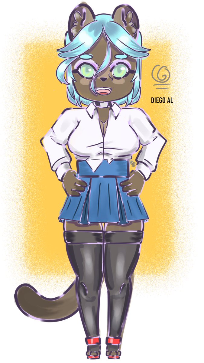 DiegoAAlbino1's tweet image. Silvia 
#oc #ibisPaintx #furry #jaguarundi #ocdrawing