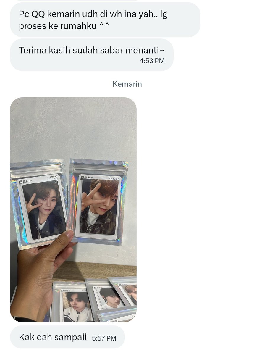 terimakasihhh jugaa senang berbisnis dengan kmu kak😍😍😍