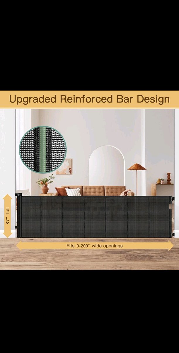 trentdot730's tweet image. Check Out This 200 Inch Extra Wide Retractable Mesh Baby/Child Or Pet Gate/Room Divider For Just $119 ebay.us/m/gpZf9A #eBay via @eBay