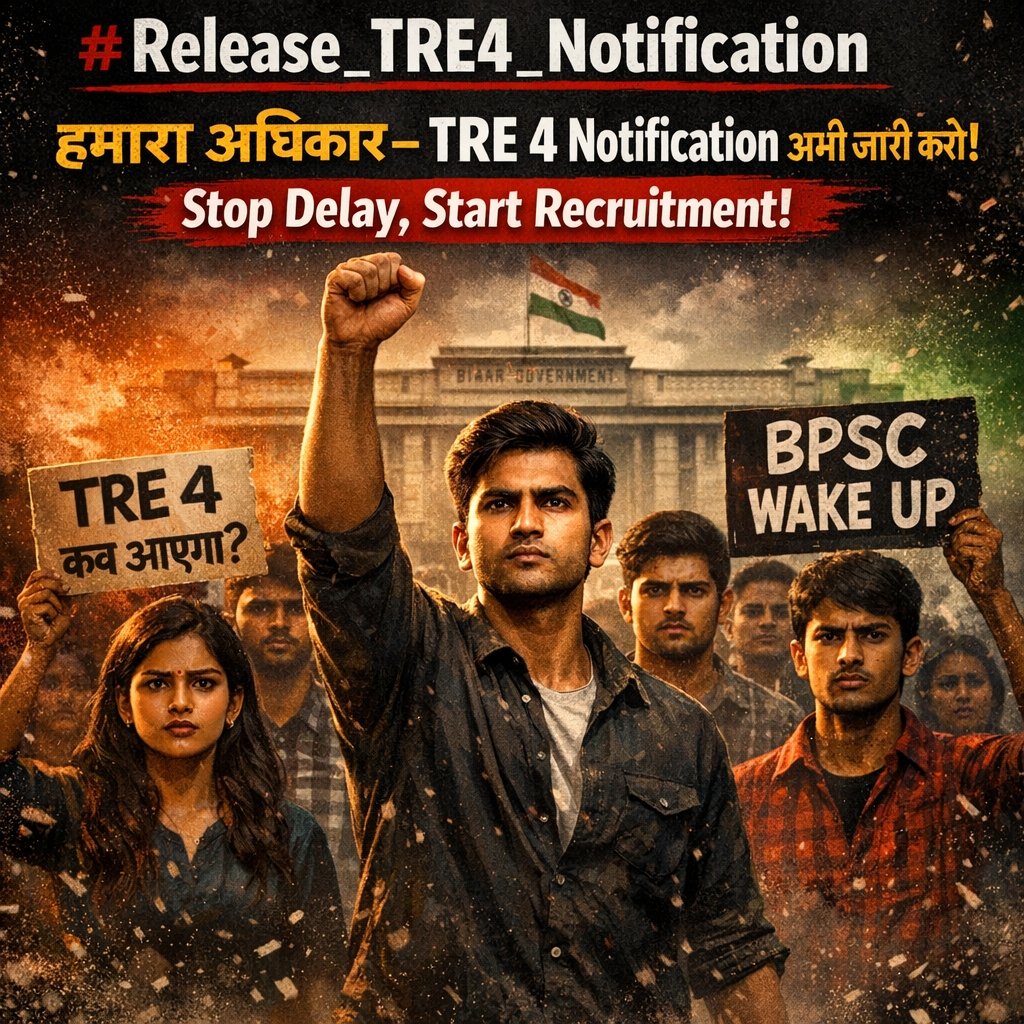 Shankar40983532's tweet photo. @BPSC_Patna पारदर्शिता के लिए नोटिफिकेशन जारी करें। #Release_TRE4_Notification
@BPSCOffice 
@BiharEducation_ 
@VijayKChy https://t.co/1dZSu6lTdR
