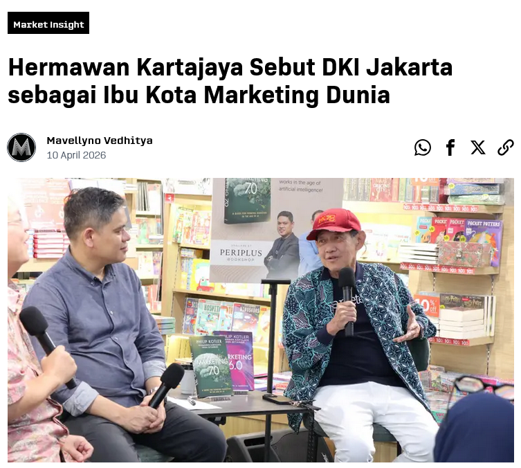Periplus_Store's tweet image. Hermawan Kartajaya Sebut DKI Jakarta sebagai Ibu Kota Marketing Dunia.  marketeers.com/hermawan-karta… #booktwt #Marketing