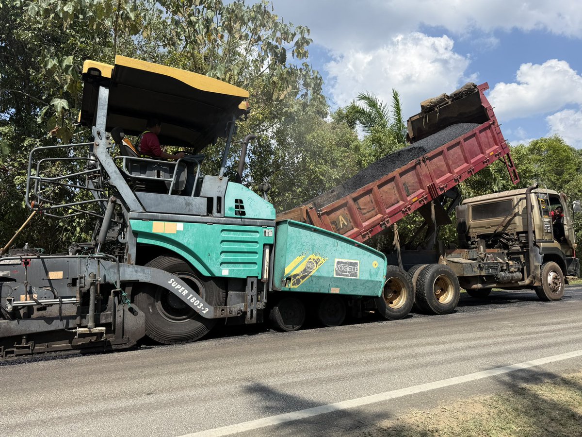 NorlanPremix's tweet photo. Crumb Rubber Modified Asphalt (CRMA)-  FT249, Sec 9.00 - 10.00, Jln Bukit Diman - Felda Tersal, Hulu Terengganu. https://t.co/Tgxe8BXvEU