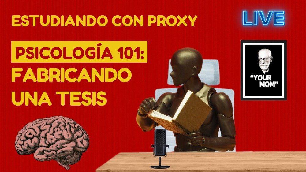 Esta noche, 22:00 estudiando con Proxy. Cómo se ha fabricado mi tesis. Se recomienda encarecidamente la asistencia a TODOS los patronos. Casuales y permanentes.