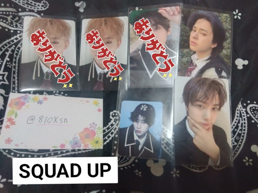 810Xsn's tweet photo. INI 8th Single PULSE パルス 封入 特典 トレカ ステッカー ラキドロ リミスト 交換

[譲] 画像参照
SQUAD UP / FOREVER YOUNG / KYOMEI / リミスト
木村、田島、許、尾崎、池﨑、池崎、松田

[求]ツリー⬇に繋げます
西、佐野
(YOUNG👼🏻セルカ、👾ミニトレカ最優先)

 #INI交換  #INI_求  #INI_譲 https://t.co/4y69Zu10rJ