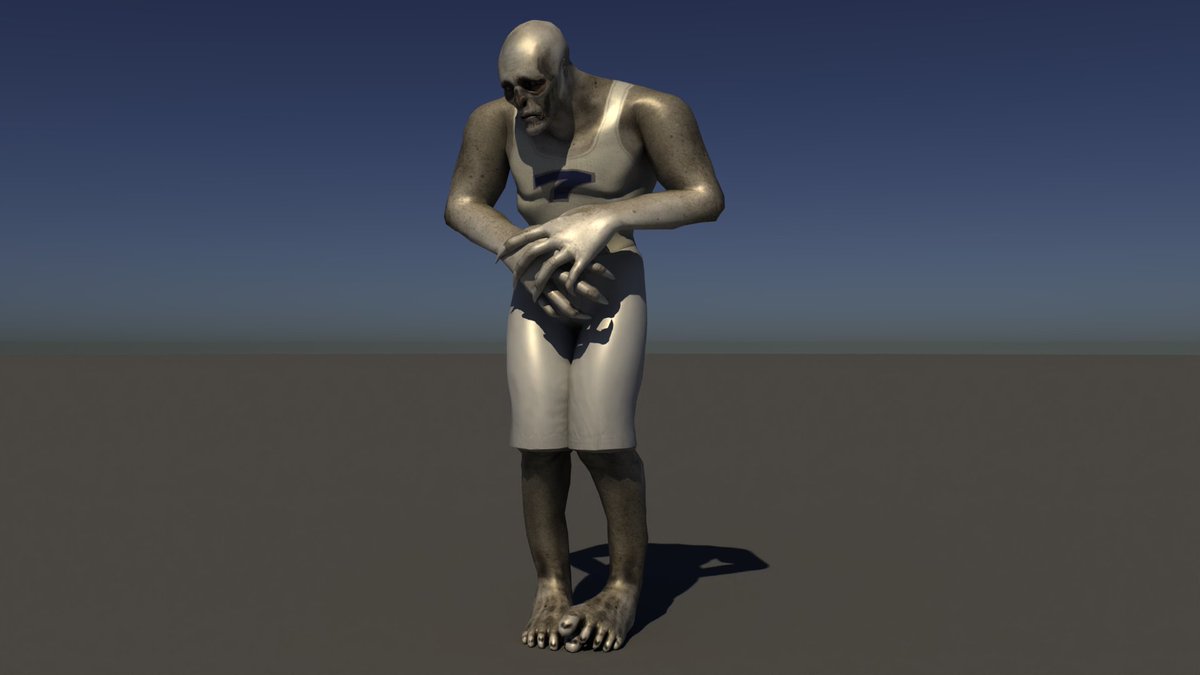 PepperedJ's tweet image. A good bit of posing practice, created in Autodesk Maya. Made for a 3D Computer Animation class w/ the prompt to produce 5 action poses involving a custom character (Zushu) to demonstrate setup &amp;amp; manipulation of the HumanIK system's toolset.🧎‍♂️ (1/2)
#digitalart #3dmodeling #Maya