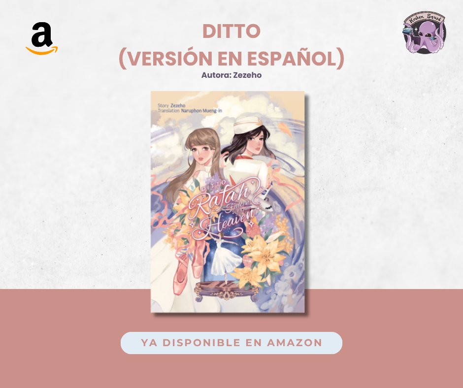KrakenSquad's tweet image. 📚✨ ¡Gran noticia! ✨📚

Nos emociona compartir que DITTO (Español ver.) ya está disponible en Amazon 🎉

Después de mucho trabajo, dedicación y pasión, finalmente puedes encontrarlo y sumergirte en esta historia tan maravillosa. 💫

Link: amazon.com/dp/B0GX35NHXY

#Ditto