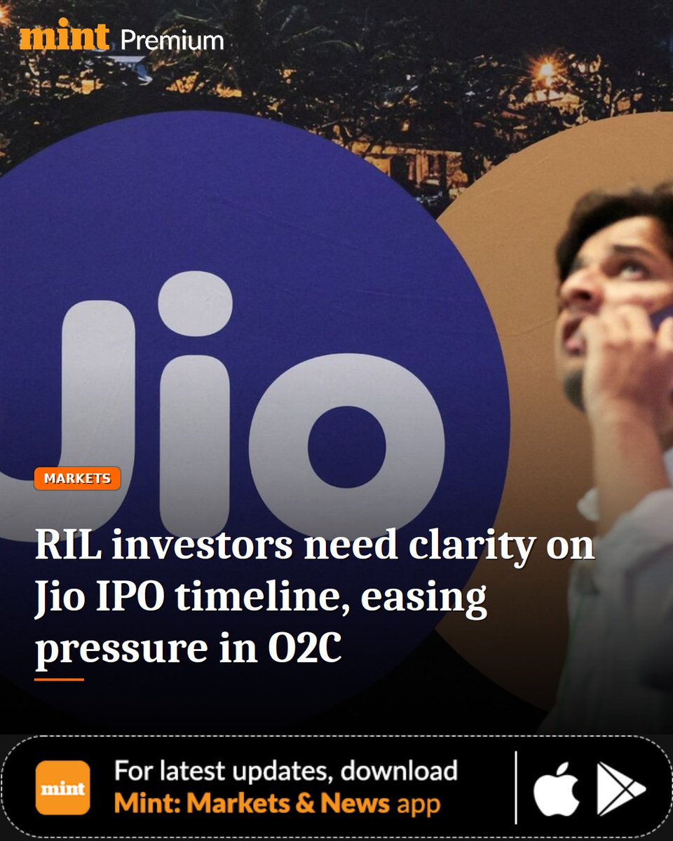 PremiumByMint's tweet photo. Retail and Jio’s non-connectivity business offset O2C headwinds from the West Asia war, but margin pressure and IPO timing will decide Reliance Industries’ next stock trigger.

https://t.co/V5a6gThA4k

#Livemint #RelianceIndustries #JioIPO #RILStock #O2C #MintPremium https://t.co/NZIVA4npWB