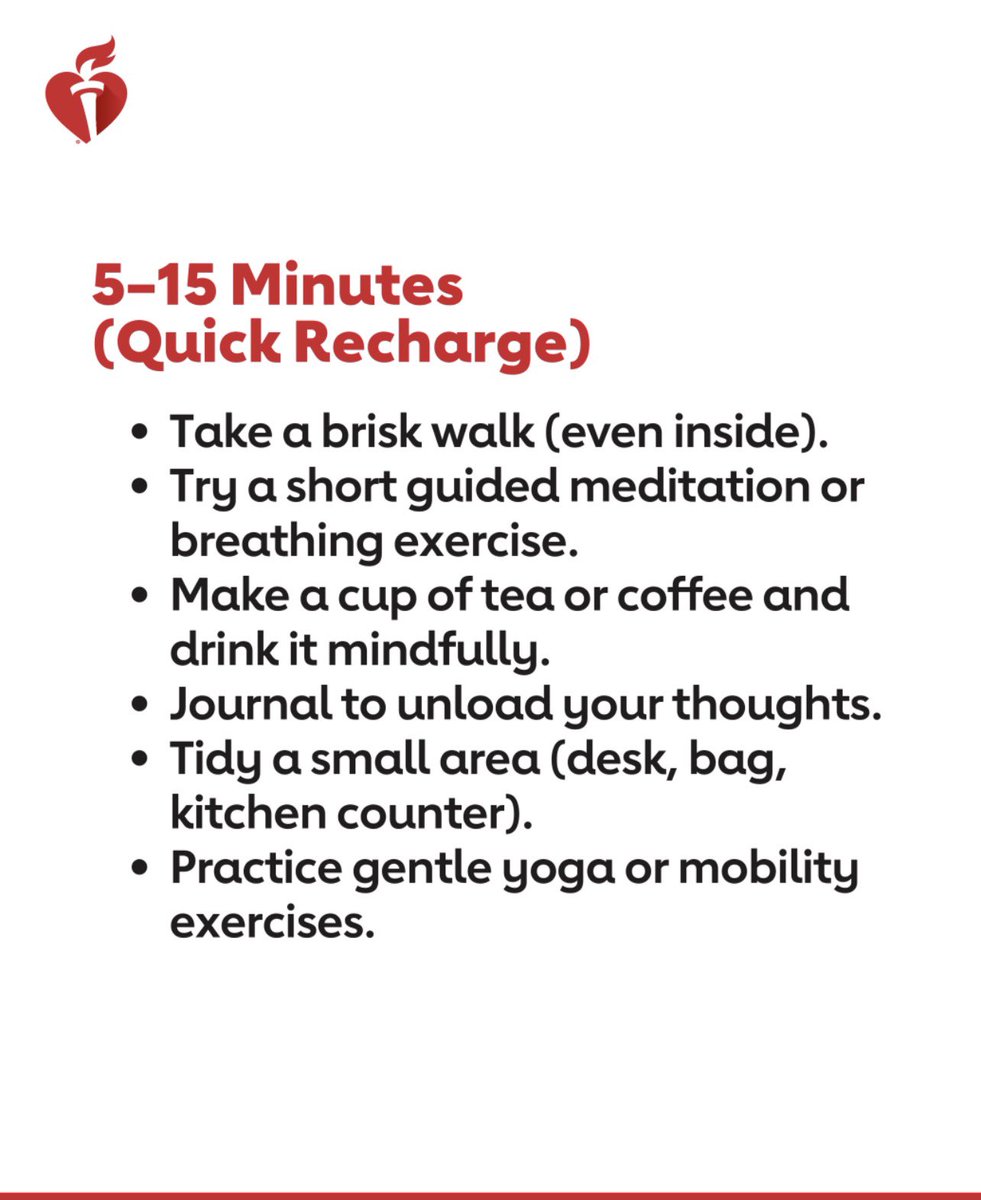 DocPari37's tweet image. (Thread 1/2)

A few minutes of pause can change the direction of your entire day.
Start small, breathe, reset, and return lighter. 🌿

#PreventativeCardiology #ACC #SelfAwareness #SelfCare #MentalHealth