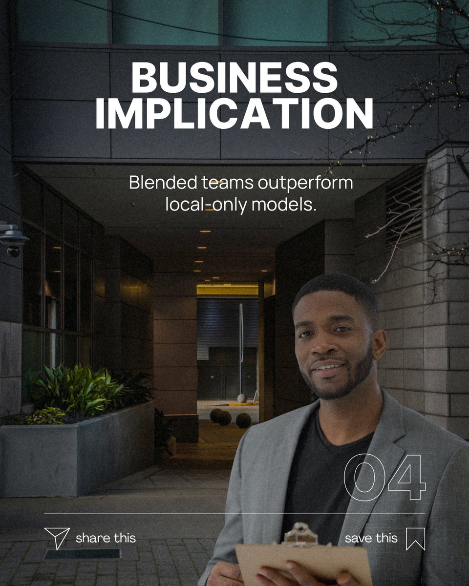 HalexoLtd's tweet image. Hybrid teams are winning 🌍

Local + global mix

Better cost 📊
Faster hiring ⚡
Flexible delivery 🔗

Helps MSPs scale 📈

Local-only loses edge

HALEXO POV:
Hybrid is the new standard

▸ Swipe 

#HybridWork #MSP #GlobalTalent #Scaling