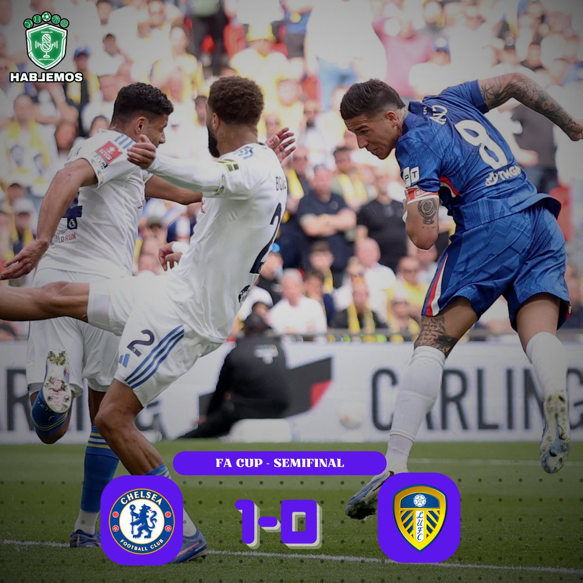 HABLEMOS_CD's tweet image. 'Los blues' por un trofeo más 

En llave a partido único válido por las semifinales de The Emirates FA Cup; Chelsea FC venció 1×0 a Leeds United FC en un duelo vibrante que le otorgó el tiquete a la próxima instancia al conjunto 'blue'.

#Chelsea #London #England #Leeds