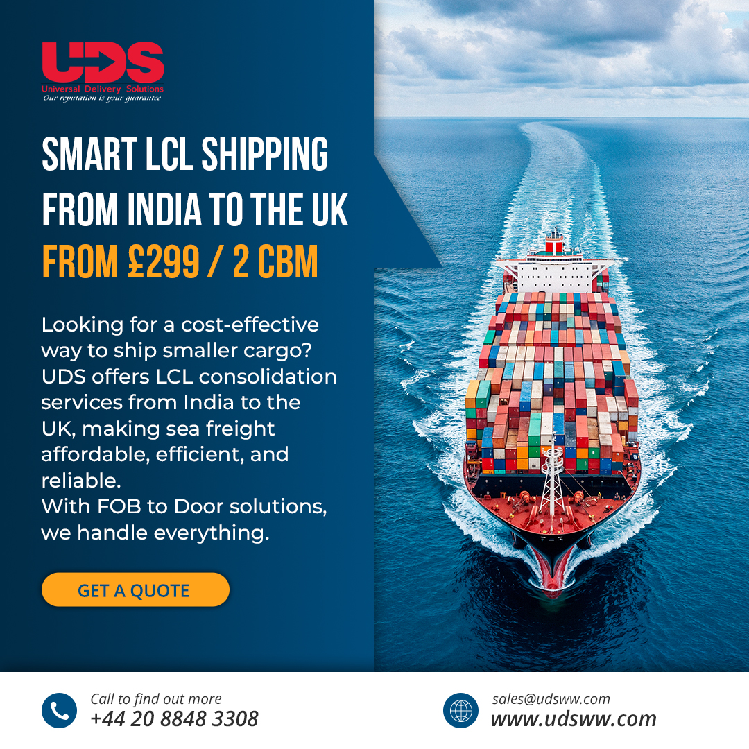 UDSWW's tweet image. 🚢 Smart LCL Shipping from India to the UK
Looking for a cost-effective way to ship smaller cargo?
UDS offers LCL consolidation services from India to the UK, making sea freight affordable, efficient, and reliable.
#lclshipping #seafreight  #freightforwarding #importexport