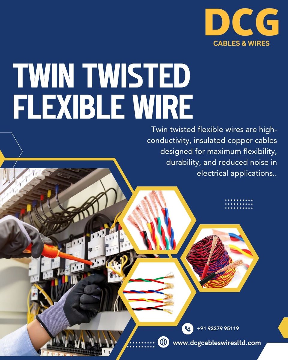 DCGCables's tweet image. Flexible by design, strong in performance—DCG Cables &amp;amp; Wires’ Twin Twisted Flexible Wire ensures safe, smooth, and reliable electrical flow every time.

#ELASIA2026 #ElectricalIndustry #ElectricalBusiness #PowerIndustry #DCGCables #electricity #electric #wire #cablesandwires