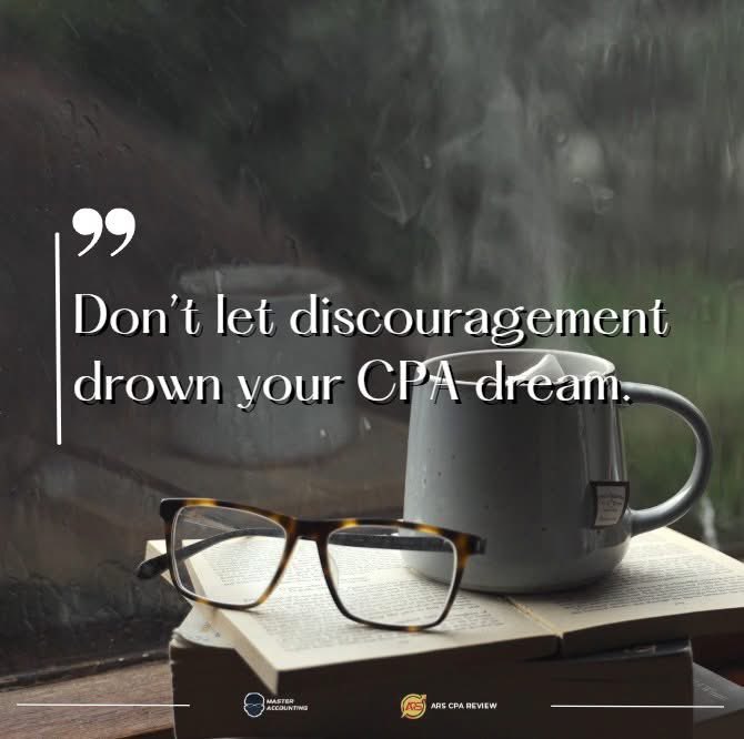 JmanLopo's tweet photo. Donβt let discouragement drown your CPA dream.
Every challenge you face today is preparing you for success tomorrow. Keep pushing, future CPAs your hard work will pay off!
#Motivation #Inspiration #CPA #Accounting #CPALife #FutureCPA #StudyMotivation #AccountingStudents https://t.co/L3y9yTvtjT